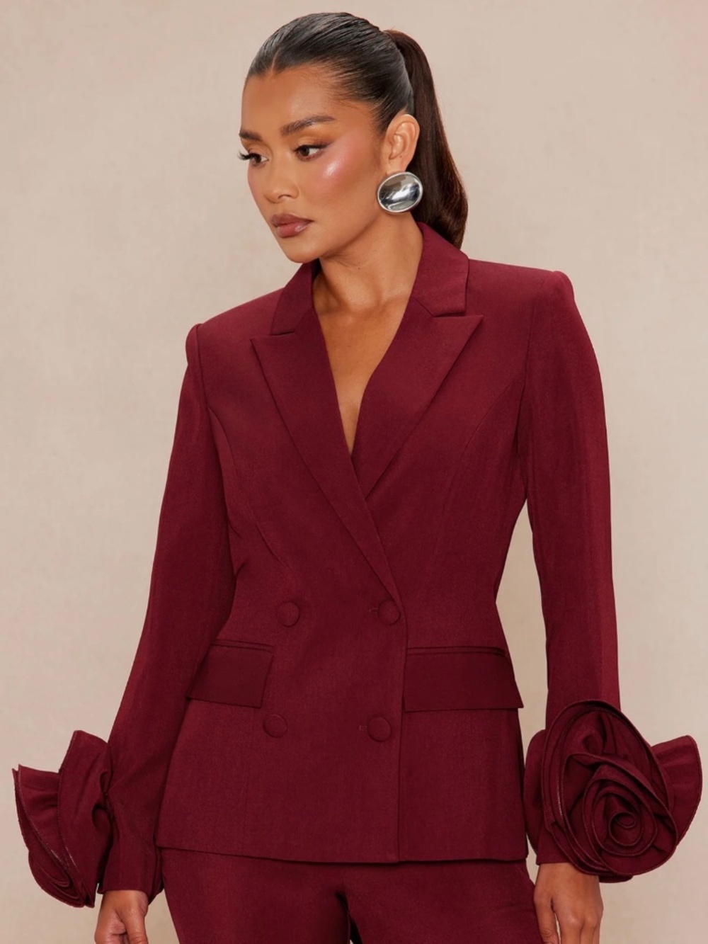 Fashionova burgundy suit